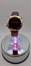 Tiffany & Co 14ct Gold Vintage 1970's LED Digital Gents Watch on New Strap.