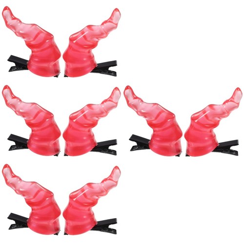 Red resin devil - resin, horn