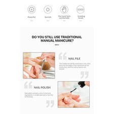 Electric Nail File Set Electric Nail Trimmer Dry Battery Portable Nail Drill UK