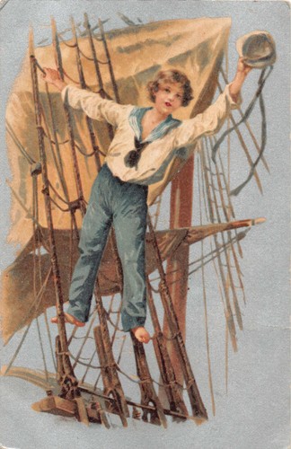 Vintage postcard sailor boy - sailor,
