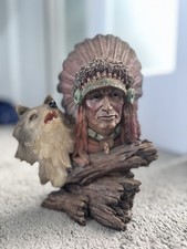 American Indian And Wolf
