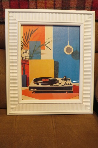 Framed print canvas - print, old