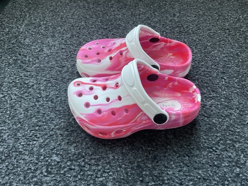 Girls pink marble clogs - marble,