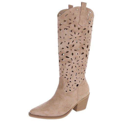 Ladies perforated look cowboy - look,