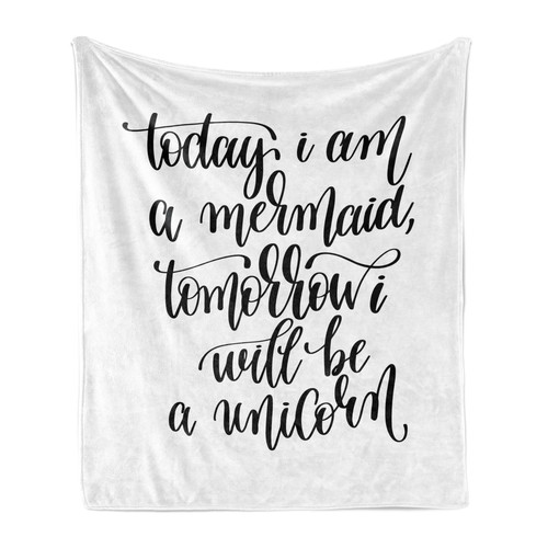 Mermaid soft flannel fleece - im,