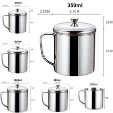 With Handle Stainless steel Cup Water Milk Coffee Pint Tea Drinking Mug
