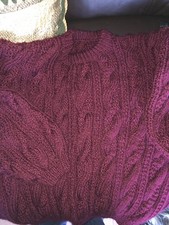 Hand Knitted Ladies Aran Style