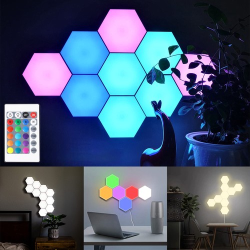 Led honeycomb wall lights rgb - honeycomb,