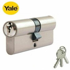 EURO DOUBLE 40/45mm (85mm) CYLINDER YALE CENTURY 5 PIN NICKEL FINISH - NEW