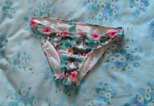 Ocean Club Pastel Colours Floral Print UK Size 8 Bikini Bottom Brief