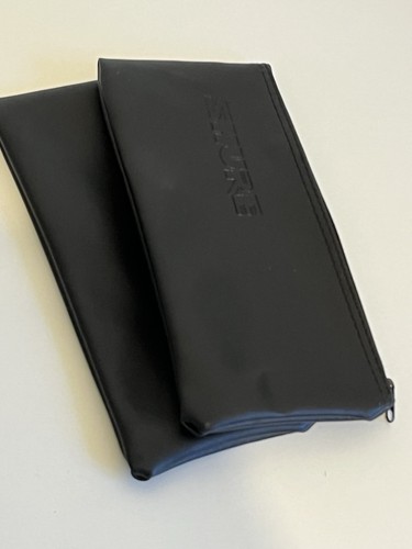 Shure microphone black leather - black,