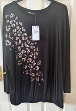 YOURS Black Sequin Bubble Hem