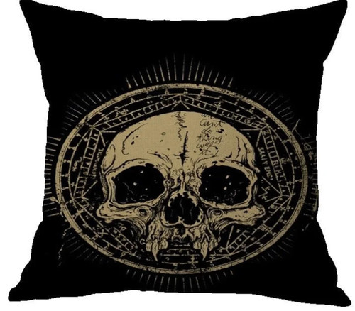 Gothic skull pentagon - 'pentagon', linen