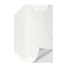 40 Packs Self-Adhesive Gray Marble PVC Cladding Wall Panels for Kitchen Bathroom