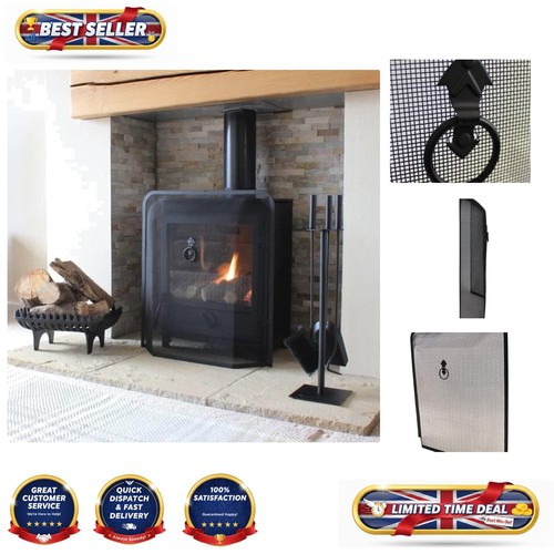 Elegant black mesh fireguard - elegant, |