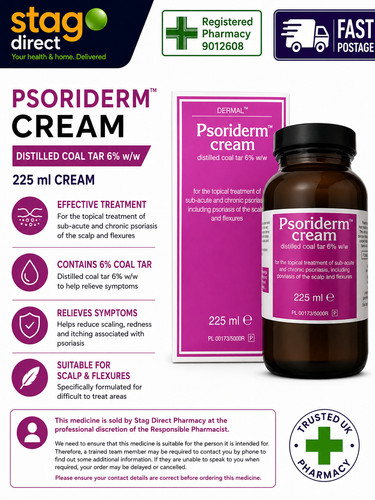 Psoriderm cream 225ml coal - -,