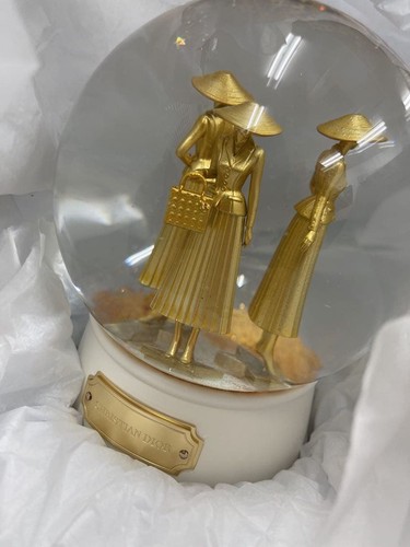 Christian dior snow globe - dior, gold