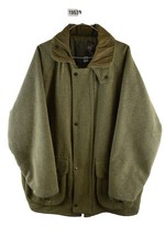 Openair Mens Tweed Wool Shooting Stalking Clay JAcket Field Size L Green