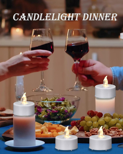 Warm white led tea lights - warm,