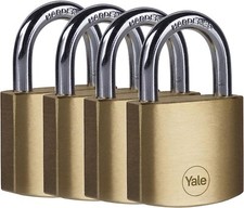 Yale brass padlock 40mm pack - brass,