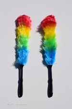 2x Anti static Rainbow Feather