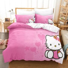 Pink kitten Girls Duvet Quilt