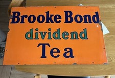 Porcelain Enamel Sign  ORANGE BROOKE BOND DIVIDEND TEA