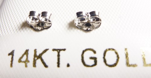 14kt white gold 4mm friction - white,