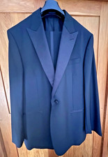 CROMBIE Formal Dinner Tuxedo Suit Black 46” Reg Trouser 38/40” Black Tie Evening