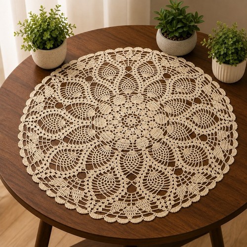 60cm vintage hand crochet - 60cm,