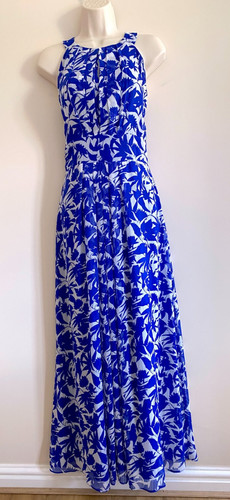 White cobalt blue floral