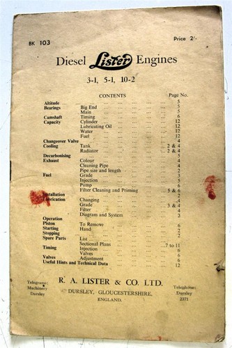 Lister diesel engines owners - engines,