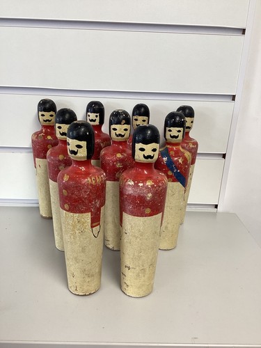 Vintage wooden skittles - wooden, [ea]