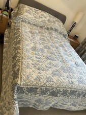 Laura Ashley bedspread quilted  in Toile de Jouy   King  size