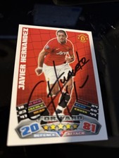 MATCH ATTAX JAVIER HERNANDEZ MANCHESTER UNITED SIGNED