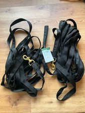 IV horse black long reins /
