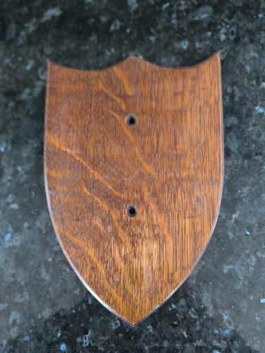 Solid wood shield - solid, plaque