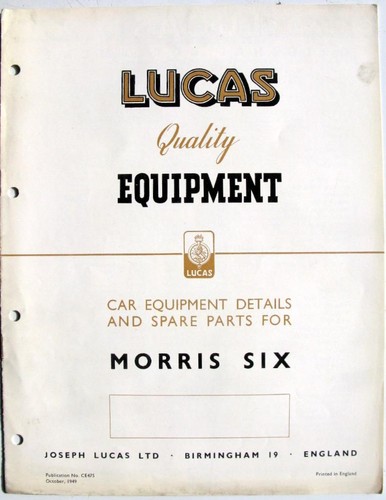 Lucas morris six - six, car