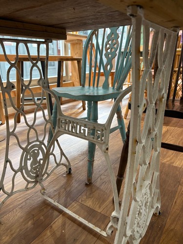 Wooden singer sewing table - sewing,