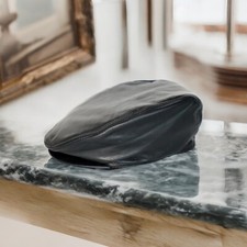 Men's Flat Cap 100% Real Black