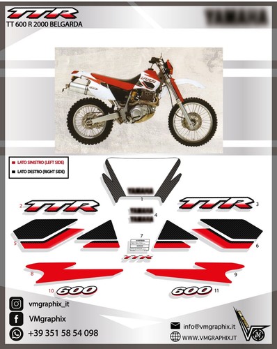 Stickers ttr 600 2000 tt600r - ttr,