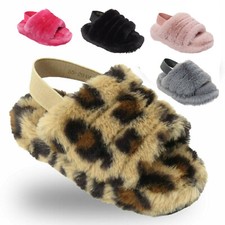 Girls Furry Slippers Kids