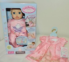 NEW Baby Annabell BUNDLE - 43 cm ACTIVE DOLL w/Accs + PINK Butterfly DRESS