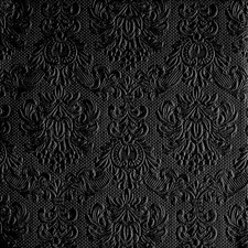 Black Embossed Paper Napkins