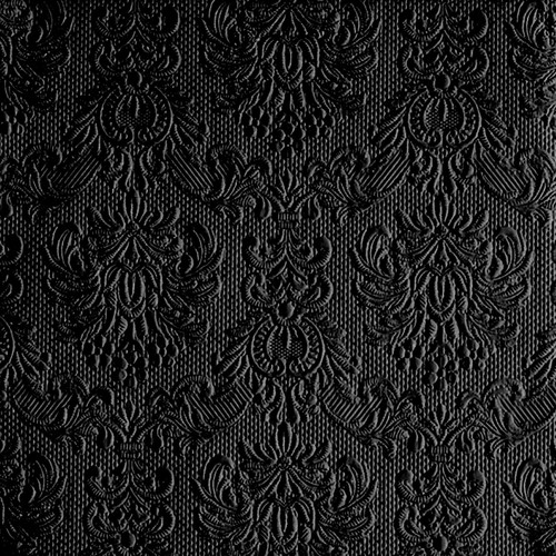 Black embossed paper napkins - black,