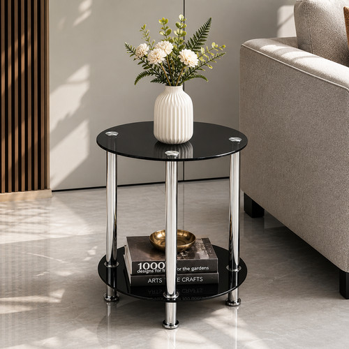 Round glass side - glass,