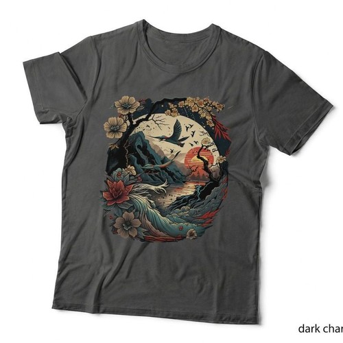 Retro japanese art birds - birds, &