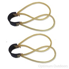 2 x Replacement Catapult Bands Double looped Spare Slingshot Rubbers Elastic UK