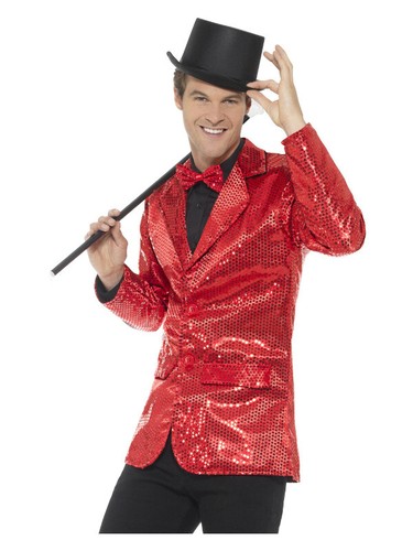 Sequin jacket mens - sequin, red