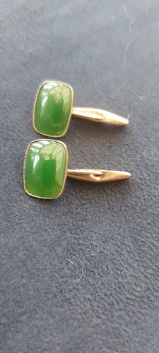 Pair vintage 9ct gold and - 9ct,